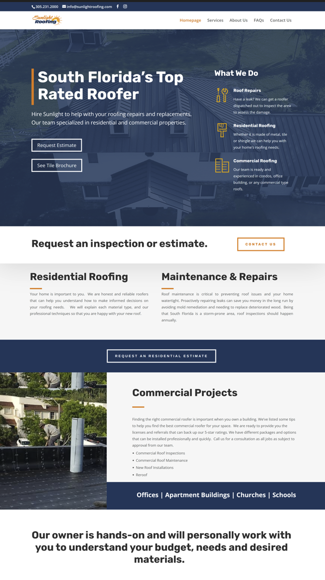 sunlightroofing-sample-site
